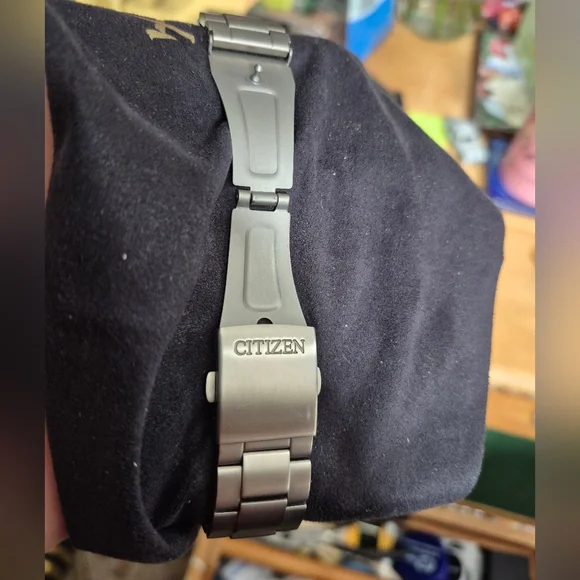 Citizen Garrison Titanium Eco Drive Watch 43mm Black Dial - Picture 8 of 13